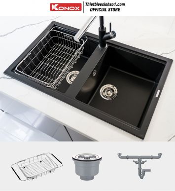 Chậu Rửa Bát Konox Phoenix Smart 860 Black