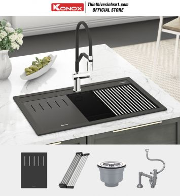 Chậu Rửa Bát Konox Terra 790S Black