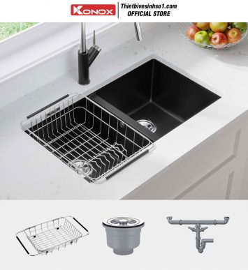 Chậu Rửa Bát Konox Veloci 760D Black