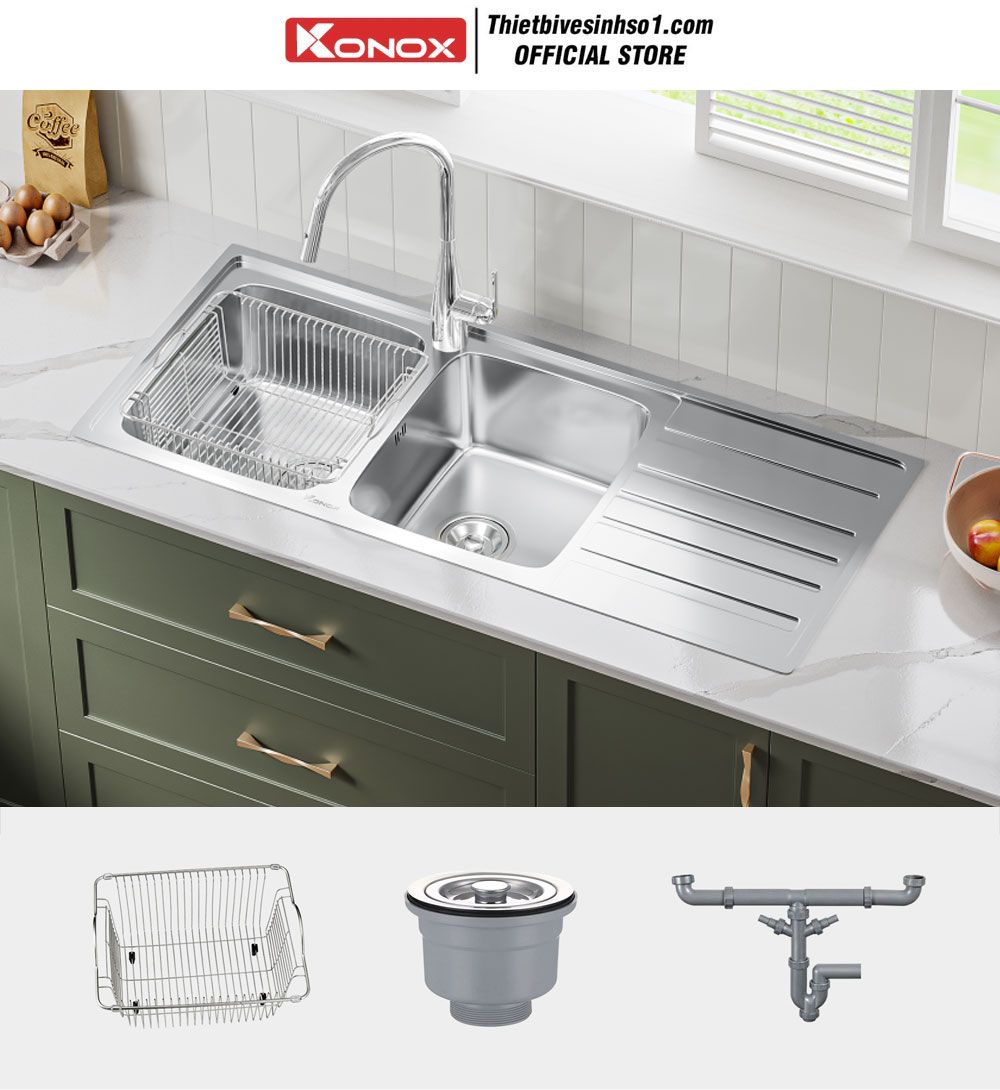 Chậu Rửa Bát Konox Artusi KS11650 1D-BP Chậu Rửa Bát Konox Artusi KS11650 1D-BP