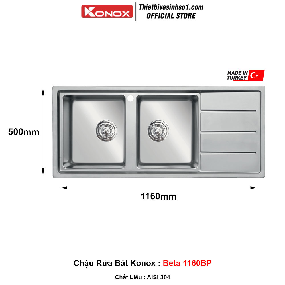 Chậu Rửa Bát Konox Beta 1160BP Chậu Rửa Bát Konox Beta 1160BP