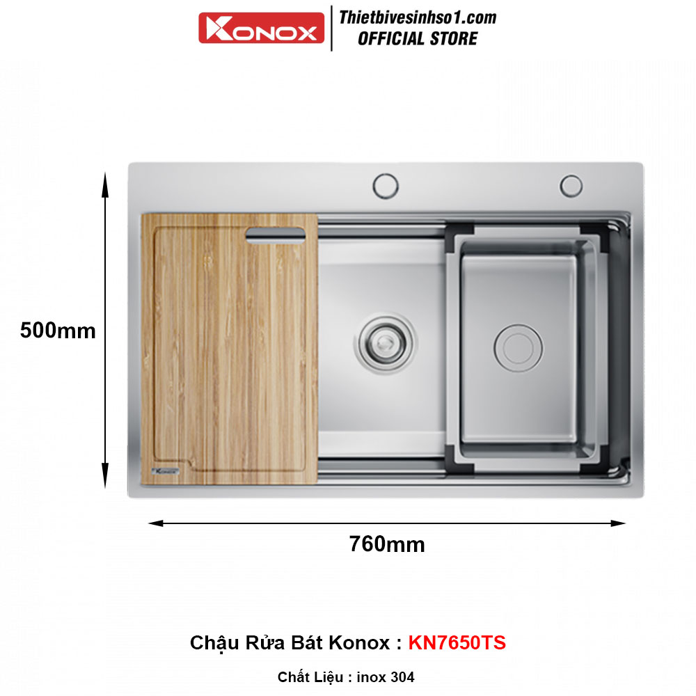 Chậu Rửa Bát Konox KN7650TS