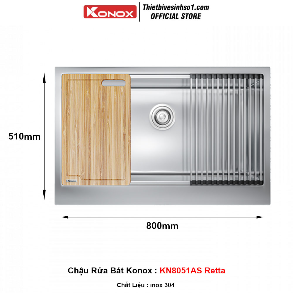 Chậu Rửa Bát Konox KN8051AS Retta