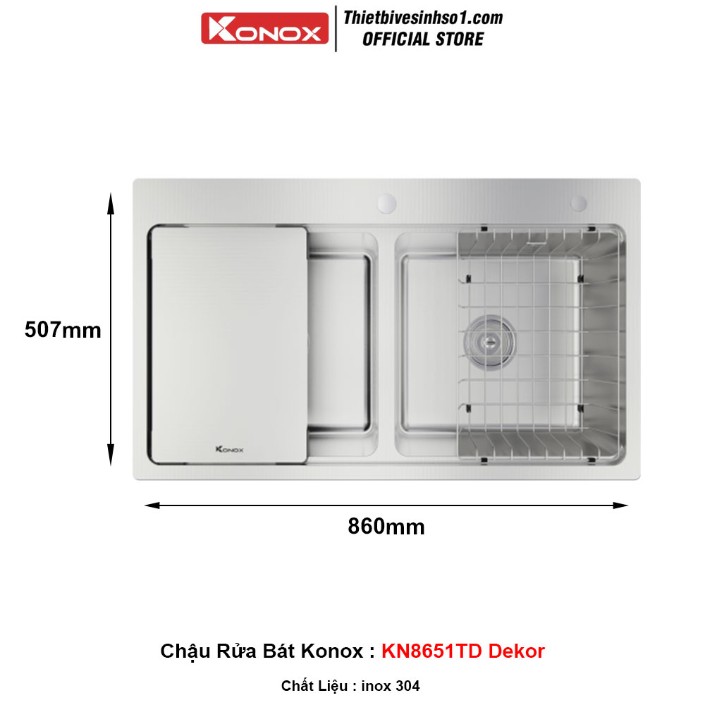 Chậu Rửa Bát Konox KN8651TD Dekor