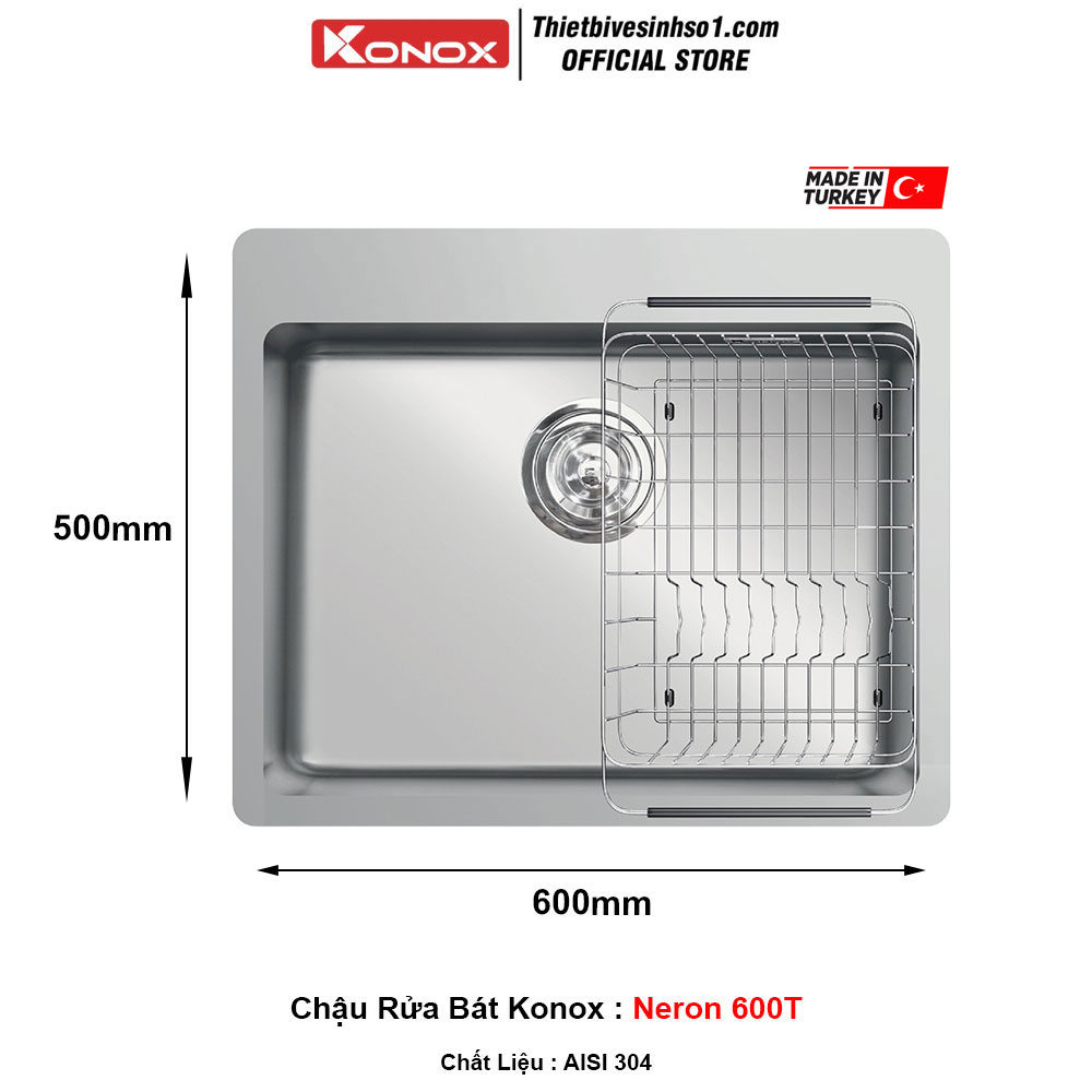 Chậu Rửa Bát Konox Neron 600T Chậu Rửa Bát Konox Neron 600T