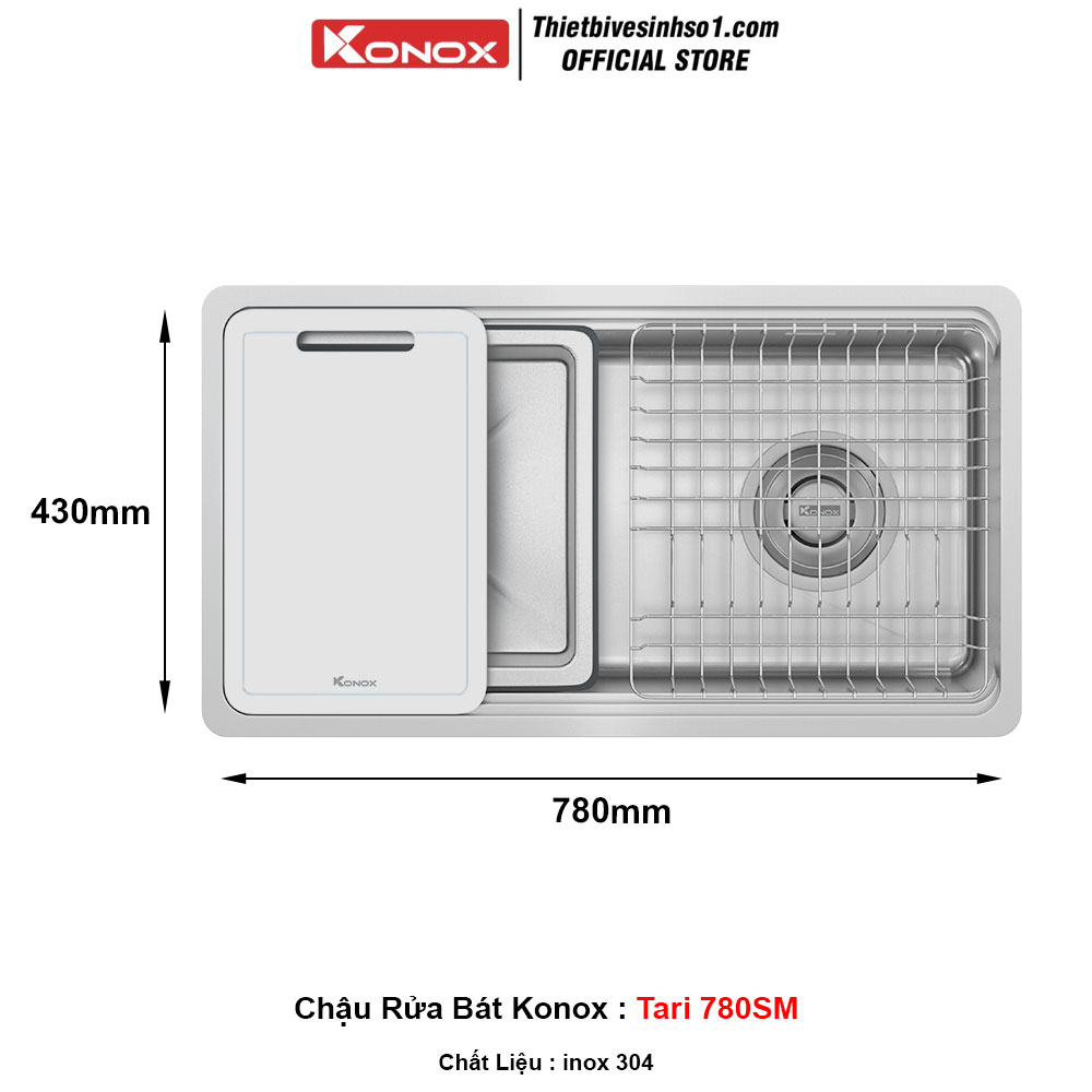 Chậu Rửa Bát Konox Tari 780SM