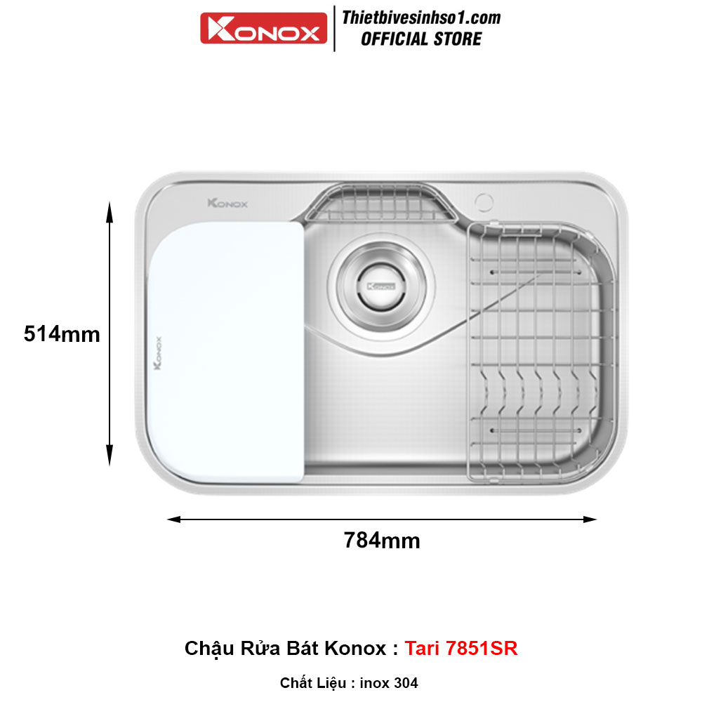 Chậu Rửa Bát Konox Tari 7851SR Chậu Rửa Bát Konox Tari 7851SR