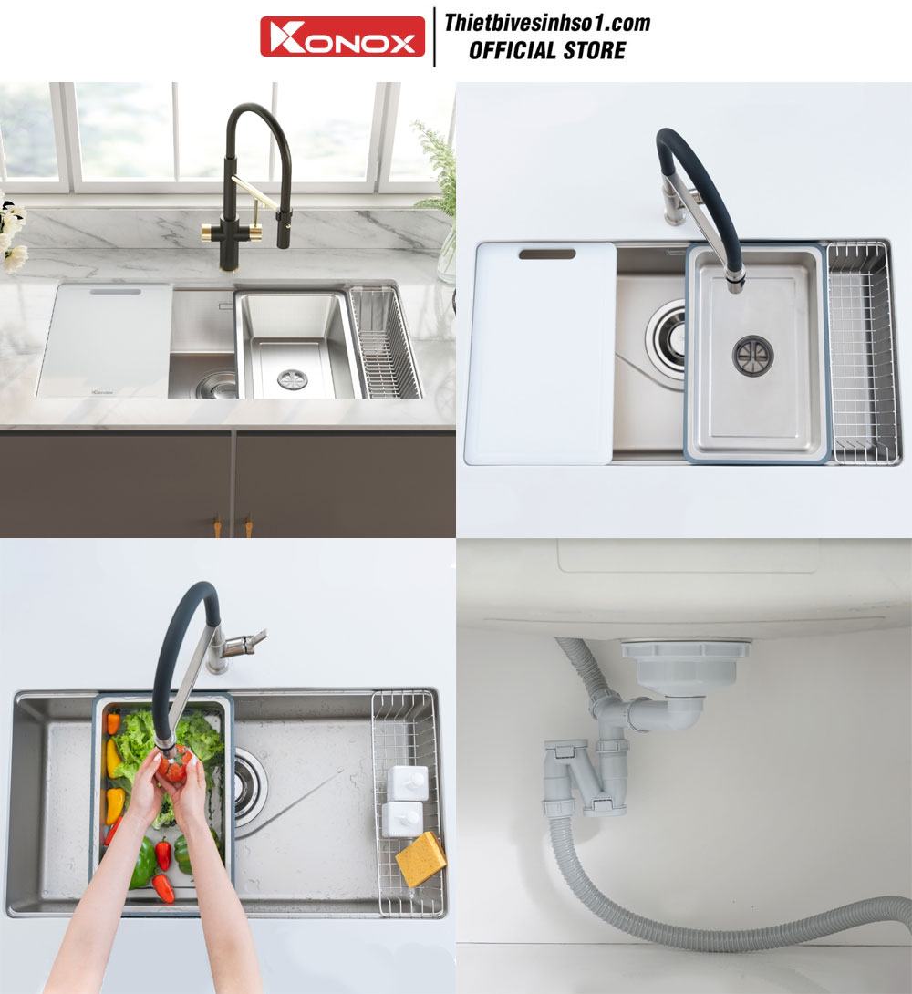 Chậu Rửa Bát Konox Tari 8748SR Chậu Rửa Bát Konox Tari 8748SR