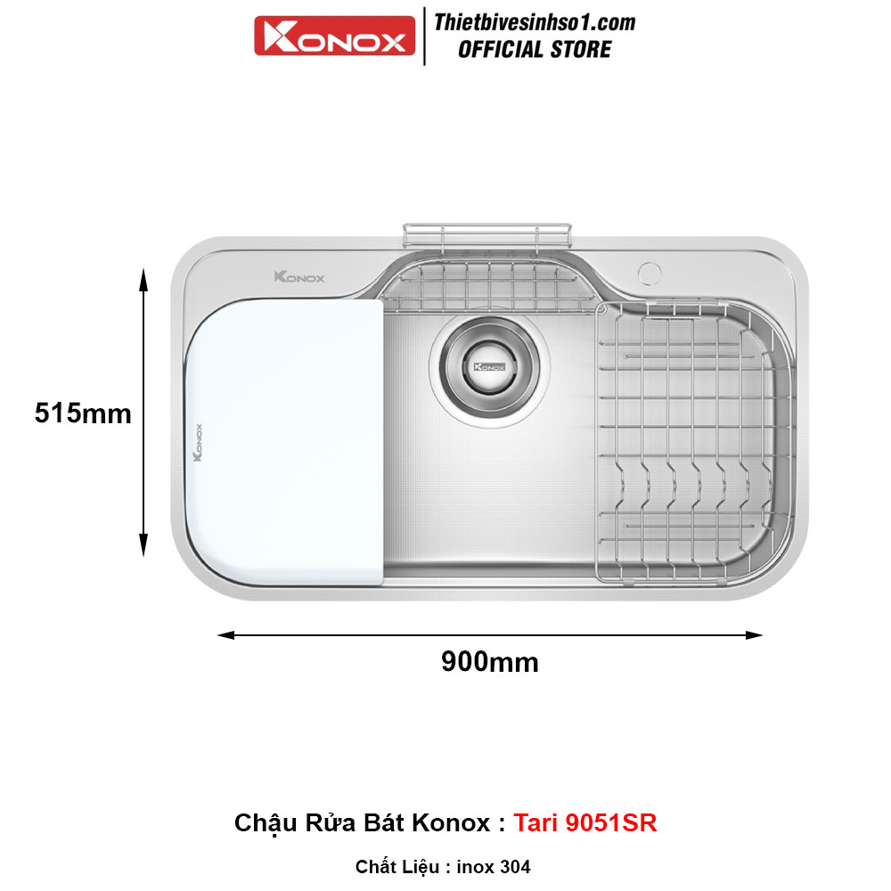 Chậu Rửa Bát Konox Tari 9051SR Chậu Rửa Bát Konox Tari 9051SR