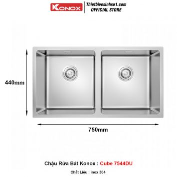 Chậu Rửa Bát Konox Cube 7544DU