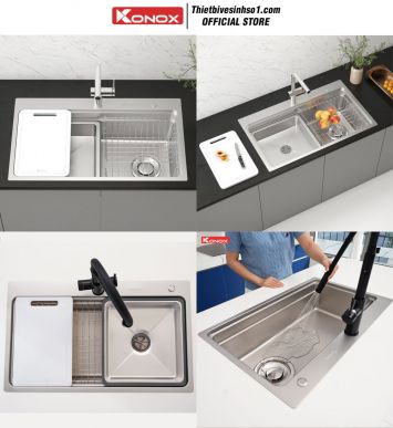 Chậu Rửa Bát Konox KN8048TS Dekor