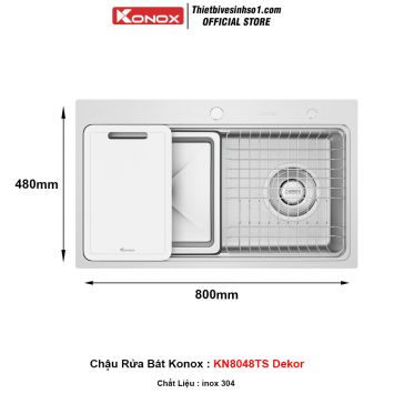 Chậu Rửa Bát Konox KN8048TS Dekor