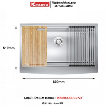 Chậu Rửa Bát Konox KN8051AS Curve