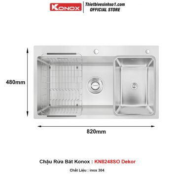 Chậu Rửa Bát Konox KN8248SO Dekor