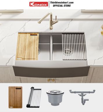 Chậu Rửa Bát Konox KN8751DA Curve