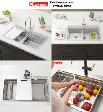 Chậu Rửa Bát Konox KN8751TS Dekor