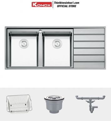 Chậu Rửa Bát Konox Premium KS11650 2B-BP