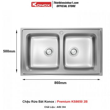 Chậu Rửa Bát Konox Premium KS8650 2B