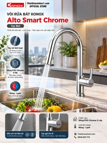 Vòi Rửa Bát Konox Alto Smart Chrome