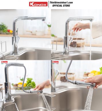 Vòi Rửa Bát Konox Artan Chrome