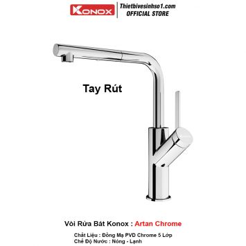 Vòi Rửa Bát Konox Artan Chrome