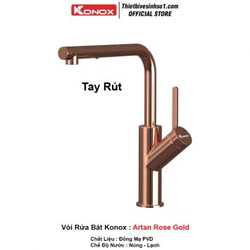 Vòi Rửa Bát Konox Artan Rose Gold