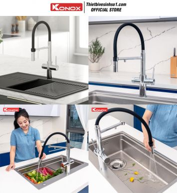 Vòi Rửa Bát Konox Combi Chrome