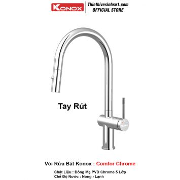Vòi Rửa Bát Konox Comfor Chrome