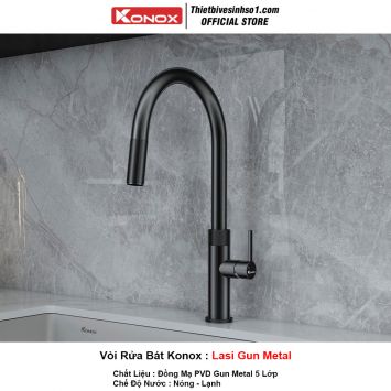 Vòi Rửa Bát Konox Lasi Gun Metal