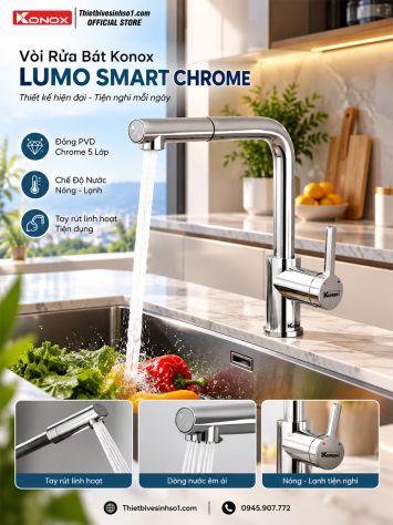 Vòi Rửa Bát Konox Lumo Smart Chrome