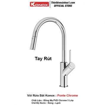 Vòi Rửa Bát Konox Ponte Chrome