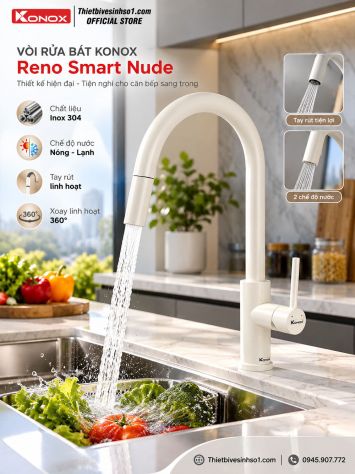 Vòi Rửa Bát Konox Reno Smart Nude
