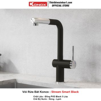 Vòi Rửa Bát Konox Stream Smart Black