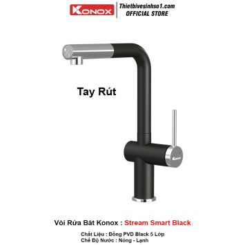 Vòi Rửa Bát Konox Stream Smart Black