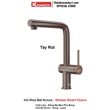 Vòi Rửa Bát Konox Stream Smart Choco