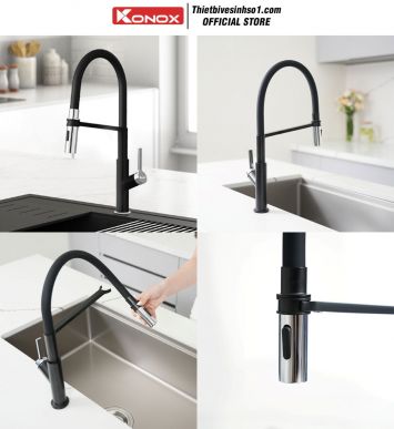 Vòi Rửa Bát Konox Tema Black