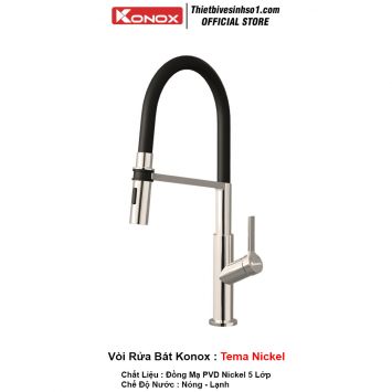 Vòi Rửa Bát Konox Tema Nickel