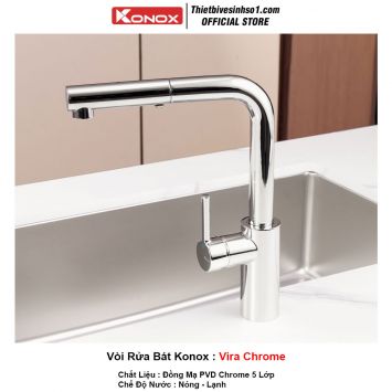 Vòi Rửa Bát Konox Vira Chrome