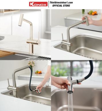 Vòi Rửa Bát Konox Volta Nickel