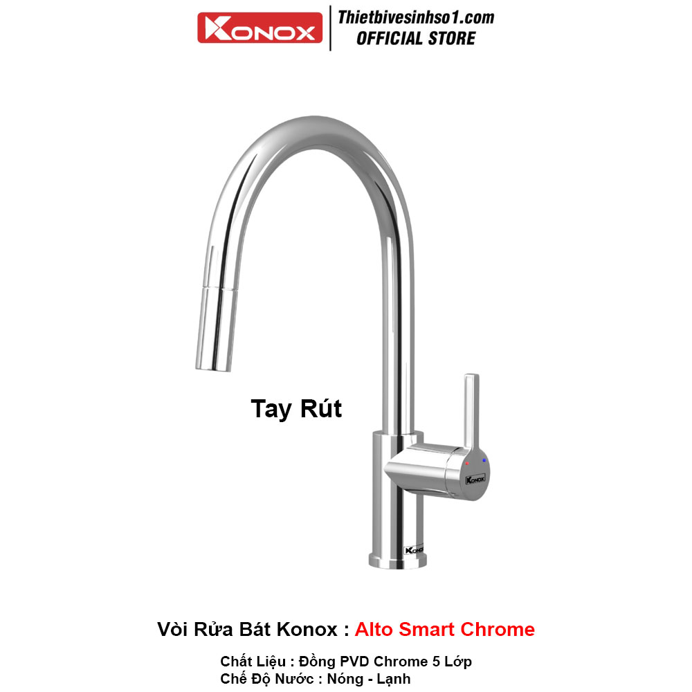 Vòi Rửa Bát Konox Alto Smart Chrome