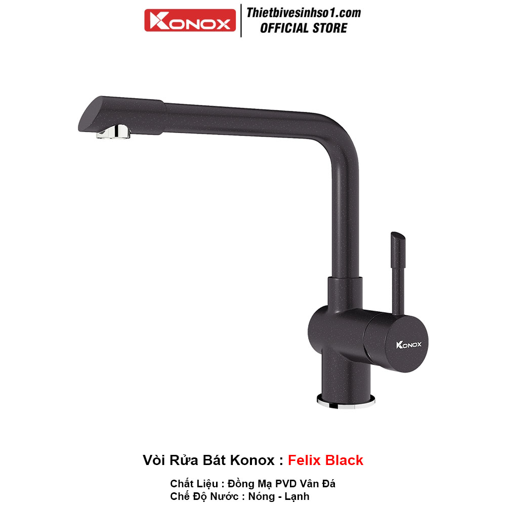 Vòi Rửa Bát Konox Felix Black