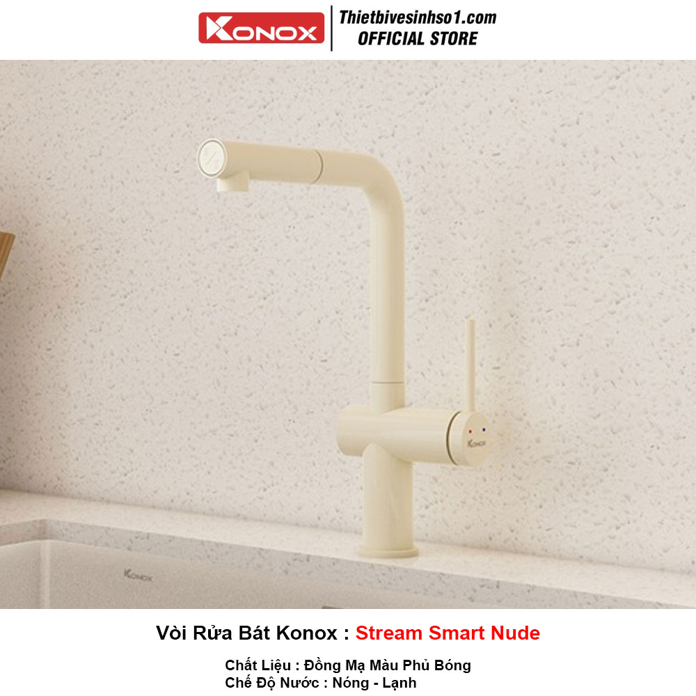 Vòi Rửa Bát Konox Stream Smart Nude Vòi Rửa Bát Konox Stream Smart Nude