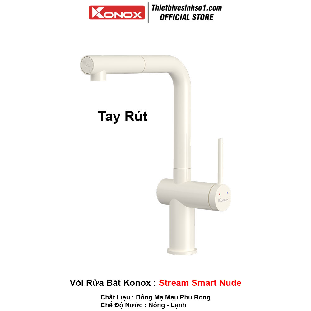 Vòi Rửa Bát Konox Stream Smart Nude Vòi Rửa Bát Konox Stream Smart Nude