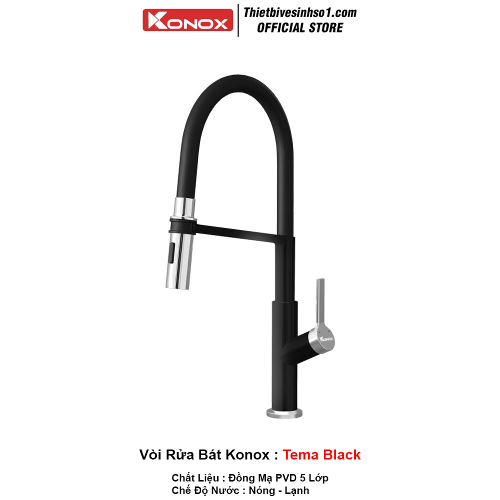 Vòi Rửa Bát Konox Tema Black Vòi Rửa Bát Konox Tema Black
