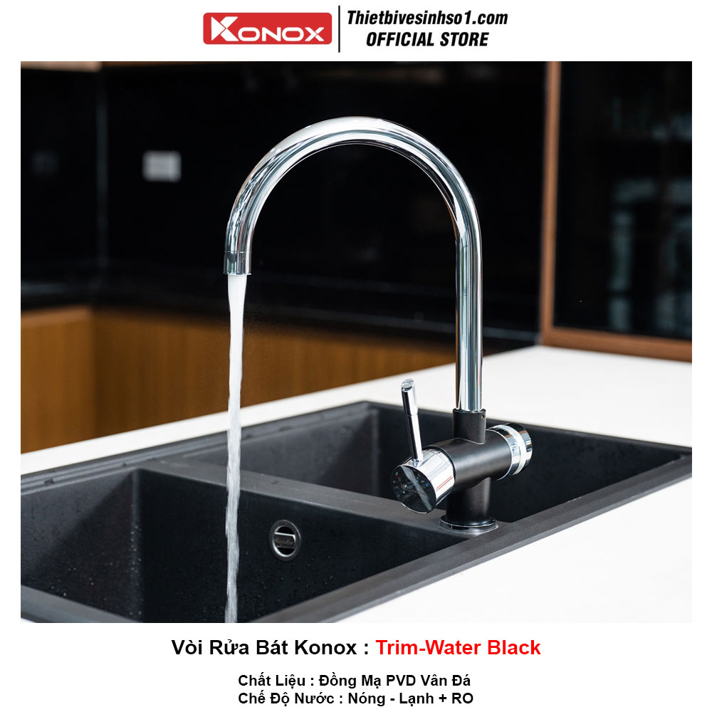 Vòi Rửa Bát Konox Trim Water Black Vòi Rửa Bát Konox Trim Water Black