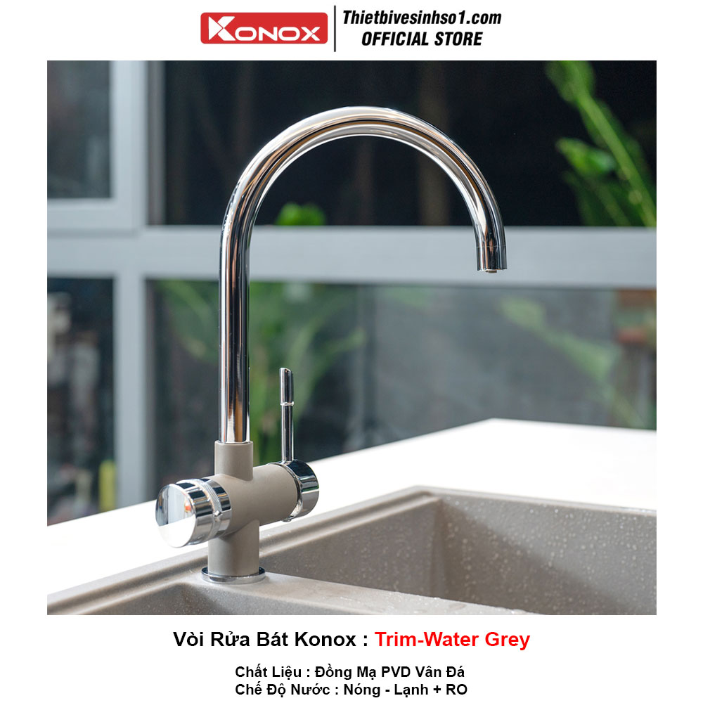 Vòi Rửa Bát Konox Trim Water Grey Vòi Rửa Bát Konox Trim Water Grey
