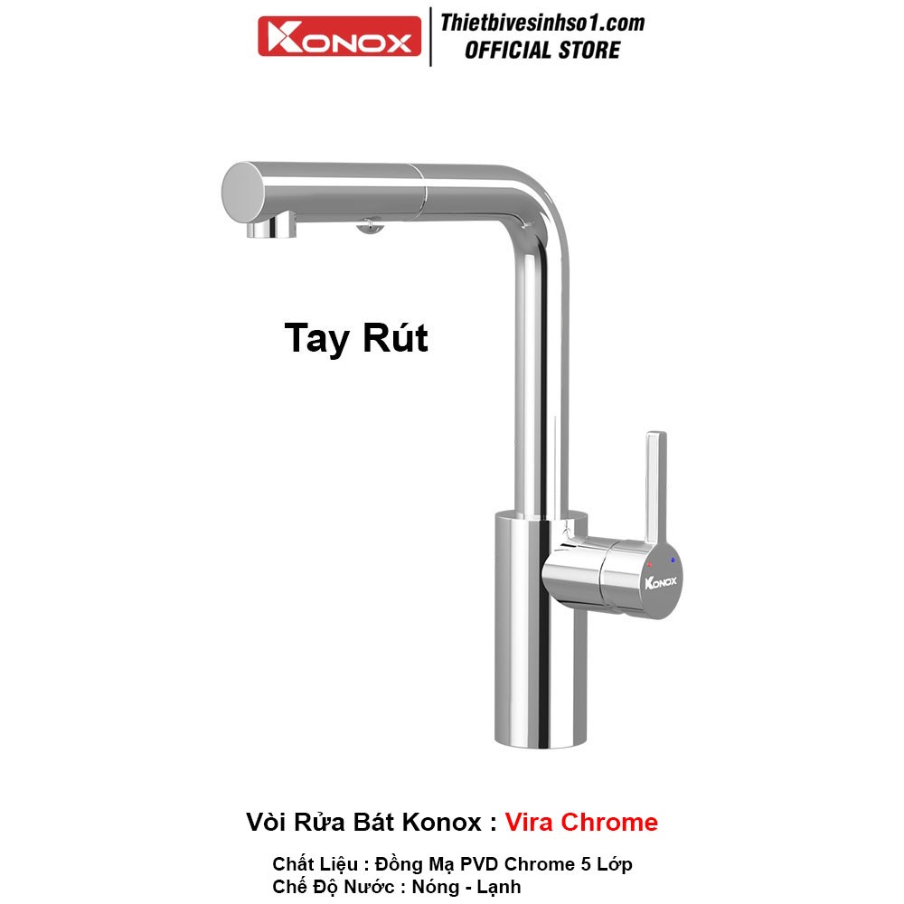 Vòi Rửa Bát Konox Vira Chrome