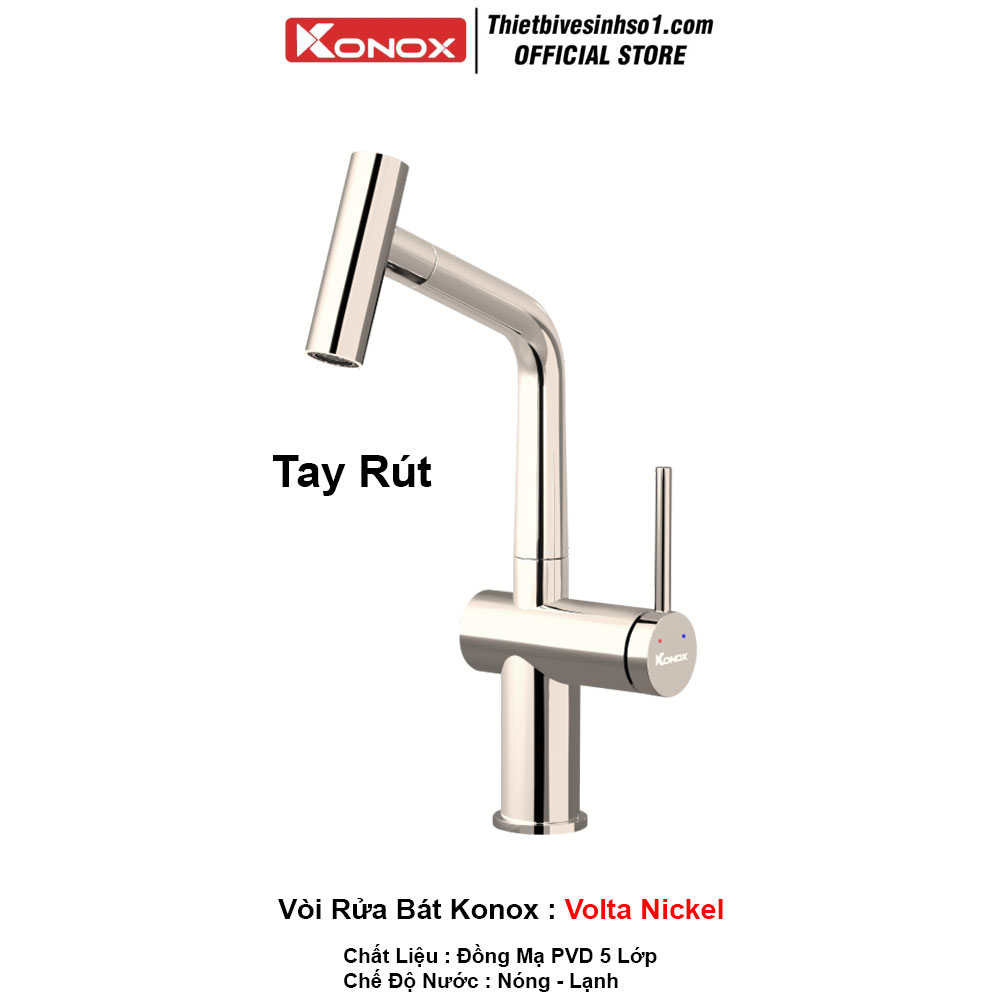 Vòi Rửa Bát Konox Volta Nickel