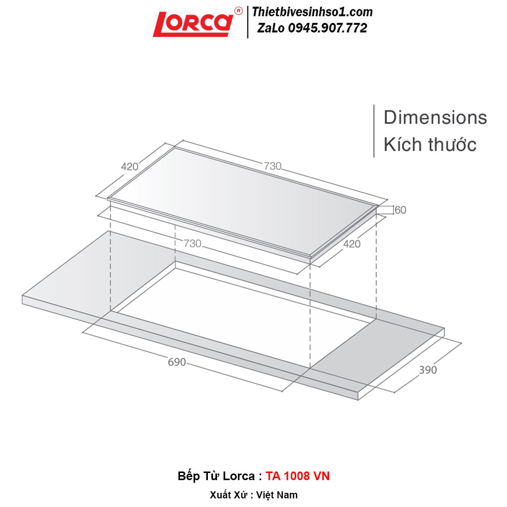 Bếp Từ Lorca TA 1008 VN 2