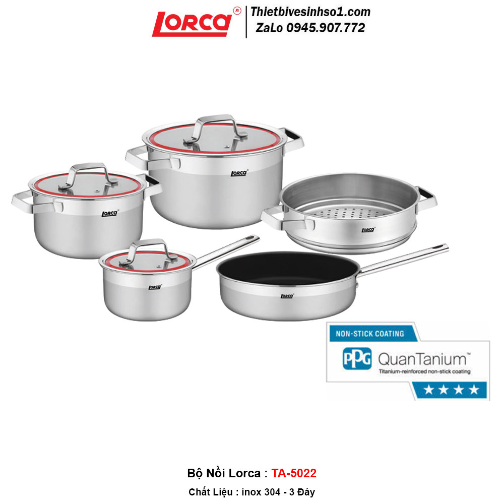 Bộ Nồi inox Lorca TA 5022